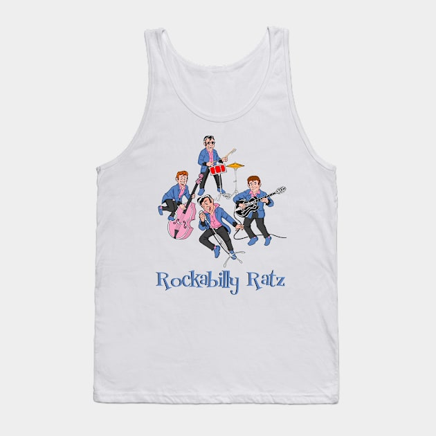 Rockabilly Ratz Tank Top by AceToons